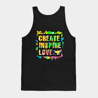 Create Inspire Love Paint Tank Top